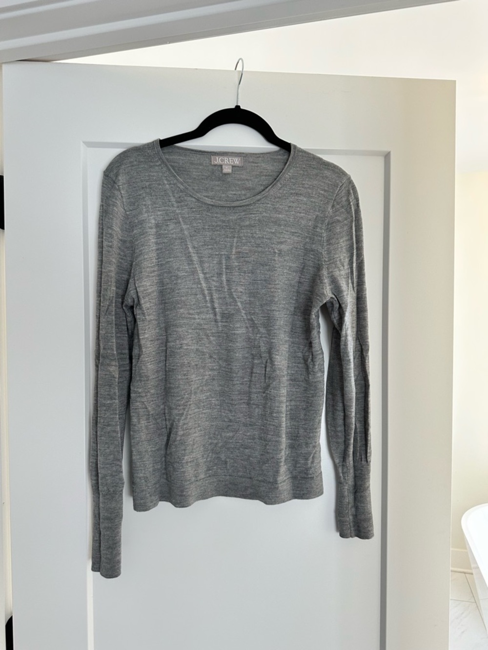 J. Crew Gray Lightweight Crewneck Pullover